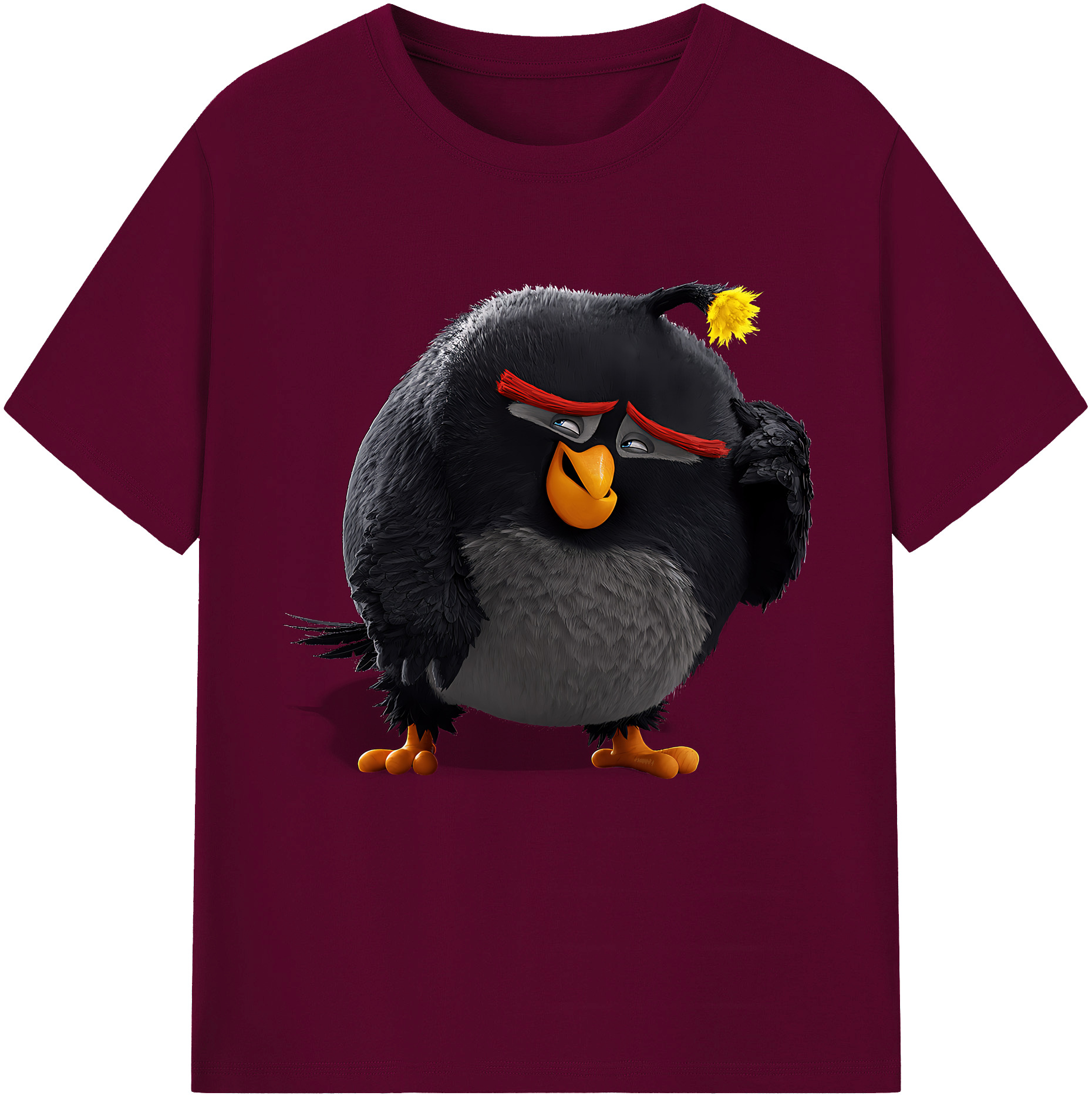 （画像用） Angry Birds アングリーバード レディースカジュアルプリントTシャツ（綿100％）